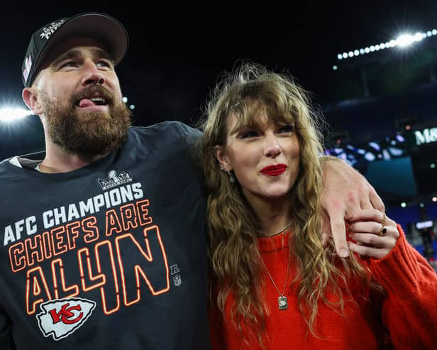 Travis Kelce, pictured with Taylor Swift, will be taking on his first acting role Picture: Getty Images