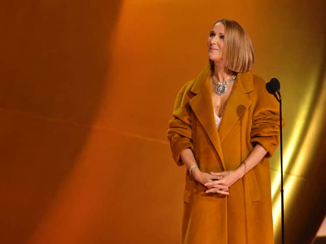 Celine Dion was very brave to appear at the Grammy awards. Here she is presenting the Album Of The Year award on stage during the 66th Annual Grammy Awards at the Crypto.com Arena in Los Angeles on February 4, 2024
