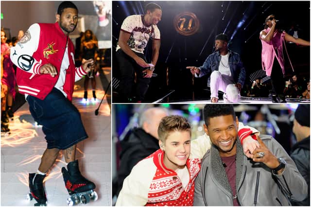 Expect roller skating - and Justin Bieber - from Usher's halftime show (Photos: Getty Images)