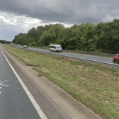 There are delays on the A14 near Ipswich after a collision involving a lorry. (Credit: Google Maps)