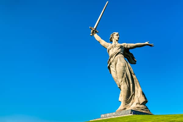 The Motherland Calls monument in Volgograd, southwest Russia. Image by Adobe Photos.