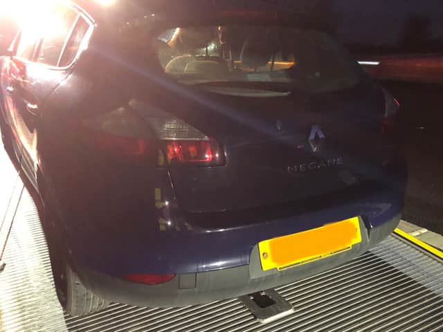 A driver was arrested after overtaking a police car at 110mph on the M55 (Credit: Lancashire Police)