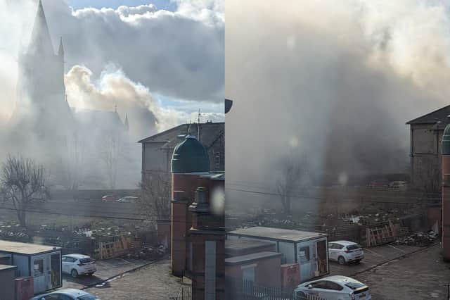 A huge fire has been reported near to St Bartholomew's Church in Armley with clouds of smoke engulfing the area.