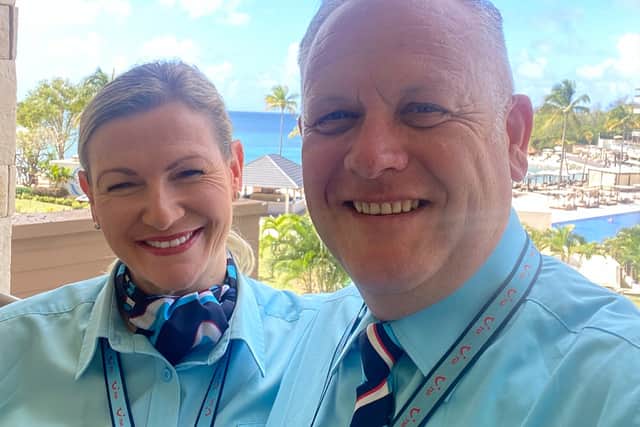 Carl and Sacha Ladkin fell in love while working together on a flight to the Dominican Republic