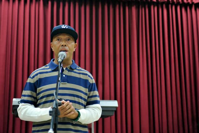 Russell Simmons speaks at a press conference in 2010 (Photo: Rob Loud/Getty Images)