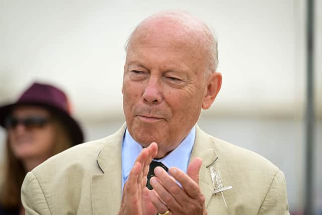 Lord Julian Fellowes at the Dorset County Show, on September 04, 2022 in Dorchester, England. (Photo by Finnbarr Webster/Getty Images)