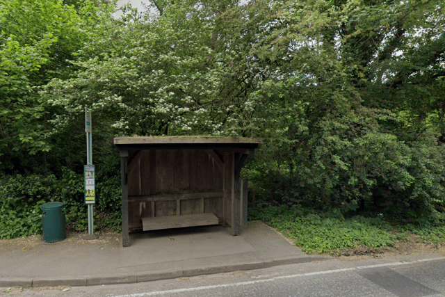 This is the bus stop the cat carrier was found at (Photo: RSPCA/Supplied)