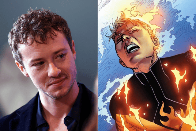British actor Joseph Quinn will take on a role once played by Chris Evans and Michael B. Jordan, Johnny Storm - aka, The Human Torch (Credit: Marvel/Getty)