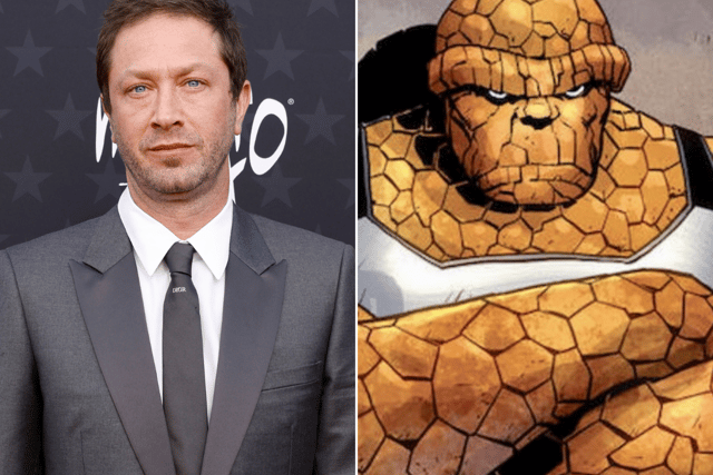 Ebon Moss-Bachrach will. be assuming the role of Ben Grimm, also known as "The Thing" in the new "Fantastic Four" film (Credit: Getty/Marvel)