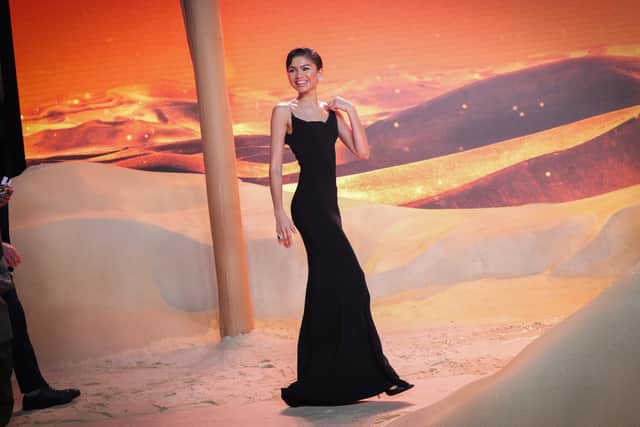 Zendaya wows in black dress at Dune Part 2 premiere (Getty)