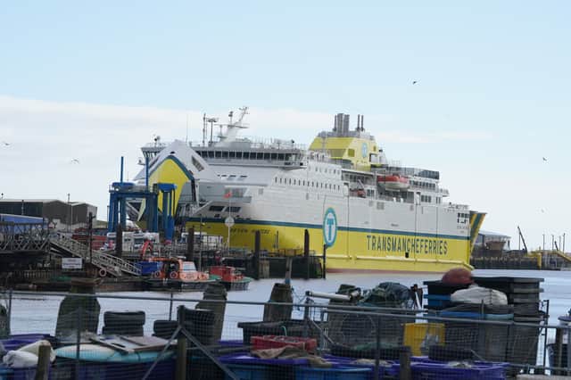 Two men have been arrested after six migrants, who have since been taken to hospital, were found in the back of a lorry at Newhaven ferry port. Picture: Gareth Fuller/PA Wire