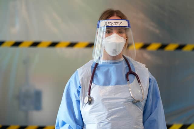 Joanne Froggatt stars as NHS  doctor Abbey in Covid drama Breathtaking