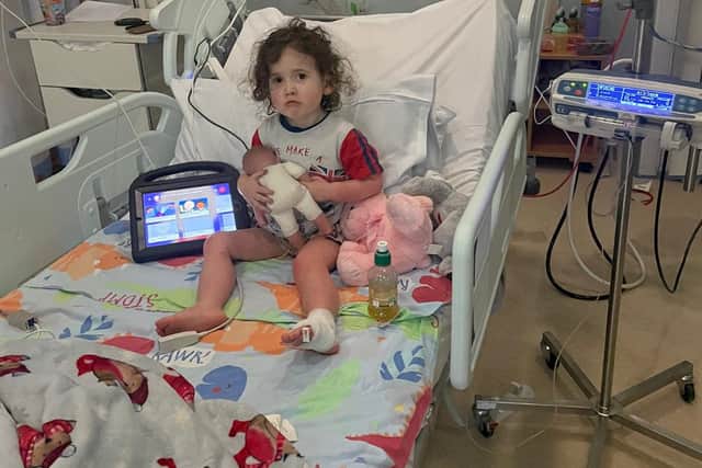 Evie Green will be stuck in hospital until she can get a "life-saving" heart transplant. (Picture: SWNS)
