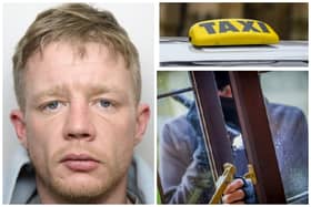 Lally caught a taxi intending to commit a string of burglaries. (pics by WYP / National World)