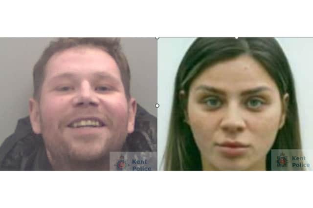Matthew Sparkes and Kitty O’Brien are wanted after a serious collision on the A2 near Dartford on Friday, where the driver and passenger are reported to have left the scene Picture: Kent Police