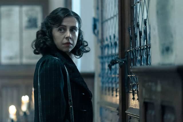 Bel Powley has been nominated for a SAF Award for her role in the Anne Frank series "A Small Lights" (Credit: Disney+)