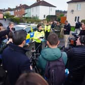 Chief Inspector Vicks Hayward-Melen speaking to the media near to the scene in Blaise Walk, in Sea Mills, Bristol, where a woman was arrested on suspicion of murder after three children were found dead at a property on Sunday Picture: Ben Birchall/PA Wire