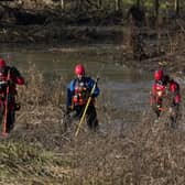 A search operation underway on the River Soar in Leicester following reports that a two-year-old boy fell into the River Soar near the Aylestone Meadows area on Sunday afternoon. Picture: Jacob King/PA Wire
