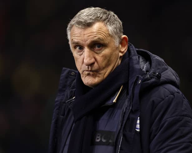 Tony Mowbray will temporarily step down from his role at Birmingham City to receive treatment for a serious illness. Picture: Getty Images