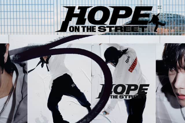 The six part docu-series, "Hope on the Street," will see BTS member j-hope travel around the world meeting other street dancing artists (HYBE Corp/Prime Video)