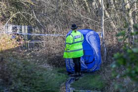 An area off Digby Drive in Marston Green, Birmingham, February 18, 2024, where West Midlands Police were called following the discovery of human bones Picture: Joseph Walshe / SWNS