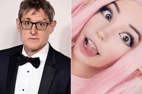 Adult content creator and bathwater salesperson Belle Delphine will be Louis Theroux's latest guest on his Spotify podcast series, "The Louis Theroux Podcast" (Credit: Getty/Instagram)