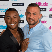 (L-R) Marcus Collins and Robin Windsor  attends the Attitude Magazine Hot 100 party at Paramount Club on July 16, 2014 in London, England.  (Photo by Ben A. Pruchnie/Getty Images)