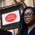 Kemi Badenoch, right, has been caught up in a row with former Post Office boss Henry Staunton, left. Credit: Getty/Mark Hall