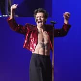 Harry Styles performing during the Brit Awards at the O2 Arena in London last year. Brazilian Myra Carvalho, 35, has appeared in court charged with stalking him by sending him 8,000 cards in less than a month. Picture: Ian West/PA Wire