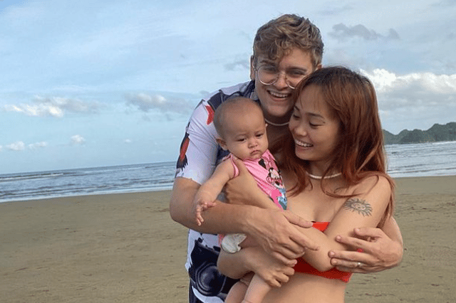 Mary and Brandan Denuccio, who met on reality TV show "90 Day Fiance: The Other Way", with their baby daughter Mimi. They have been accused of lying about a colon cancer diagnosis to scam their fans. Photo by Instagram/@brandan.denuccio18.