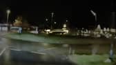 Dramatic moment speeding car flew over roundabout. Picture: SWNS