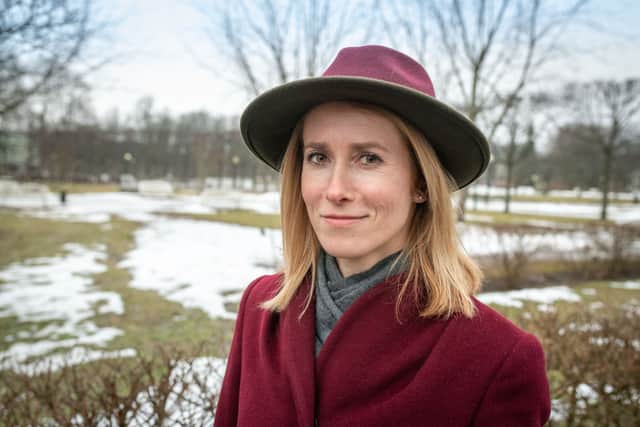 Kaja Kallas, leader of the Reform Party, poses for a photographer in the Kadriorg park in Tallinn, on February 28, 2019. - The daughter of a former European Commissioner and far-right firebrand Mart Helme face off against centrist Prime Minister Juri Ratas in Sunday's general election in Estonia. (Photo by Raigo Pajula / AFP) (Photo by RAIGO PAJULA/AFP via Getty Images)