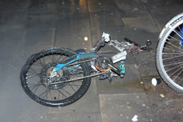 The E-bike that caused the fire at Old Kent Road. 
