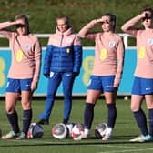 England stars Georgia Stanway, Beth Mead and Kiera Walsh ahead of Italy clash