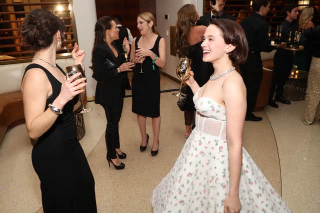 Cailee Spaeny attends the Moet & Chandon celebration following The 81st Annual Golden GlobeÂ® Awards at Waldorf Astoria Beverly Hills on January 07, 2024 in Beverly Hills, California. (Photo by Phillip Faraone/Getty Images for MoÃ«t & Chandon)
