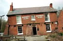Britain's wonkiest pub, the Crooked House. in Staffordshire, before the fire and demolition