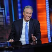 The Daily Show host Jon Stewart broke down in tears on the show after revealing the death of his dog Dipper. (Credit: Getty Images)