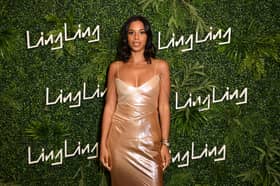This Morning: Rochelle Humes looks elegant in River Island  dress but how much does it cost? (Getty)