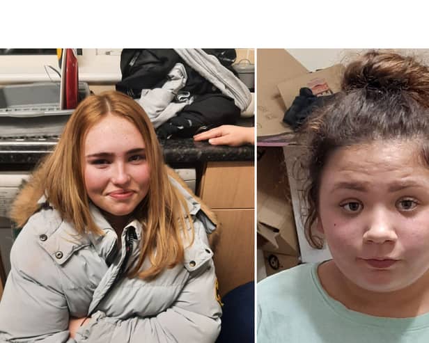 Whitney Jones, 12, left, and Lydia Moore, 14, have gone missing from the Hemsworth and Pontefract area of West Yorkshire, February 28, 2024  Picture: West Yorkshire Police