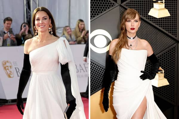 Who wore it better? Is Taylor Swift getting fashion inspiration from Catherine, Princess of Wales style? (Getty)