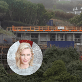 Cate Blanchett's eco-home being build in Mawgan Porth has come under fire as causing financial losses to holiday homes surrounding the build (Credit: SWNS)
