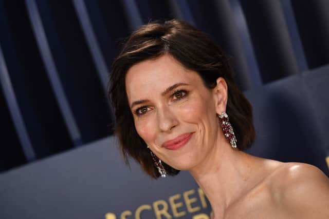 US actress Rebecca Hall arrives for the 30th Annual Screen Actors Guild awards at the Shrine Auditorium in Los Angeles, February 24, 2024. (Photo by Valerie Macon / AFP)