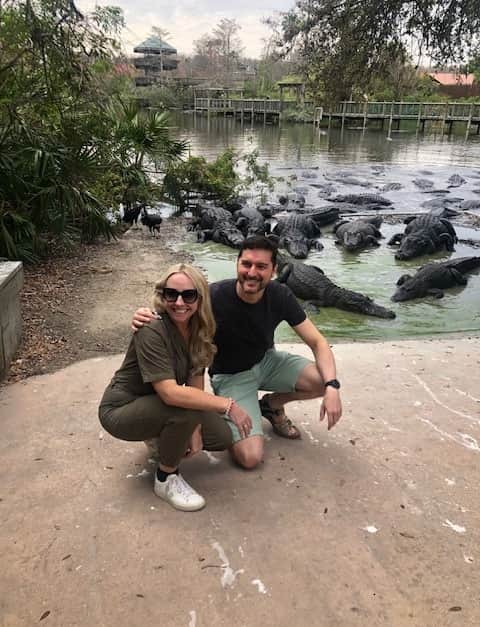 Rebecca Ford and Brendan Scott spent a week in Florida, United States for the ultimate first date after winning a competition. They both loved going to the theme park Gatorland. Photo by Ocean Florida.