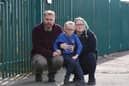 Parents Carlos Martinez Thompson and Cheryl Smith with their autistic son five year old Jaxon Martinez-Smith who escaped from Stockingord Academy School in Nuneaton, Warwickshire. Picture: Anita Maric / SWNS