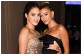 Hailey Bieber's sister, Alaia (left), allegedly assaulted staff with a used tampon during a bar brawl. Picture: Getty