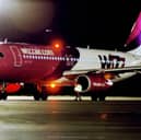 A Wizz Air flight was evacuated after "an anonymous threat" of an "explosive device" with passengers rushing to exit plane using emergency slides. (Photo: AFP via Getty Images)