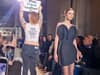 Spice Girl and fashion designer Victoria Beckham's show at Paris Fashion Week hit by animal rights protest