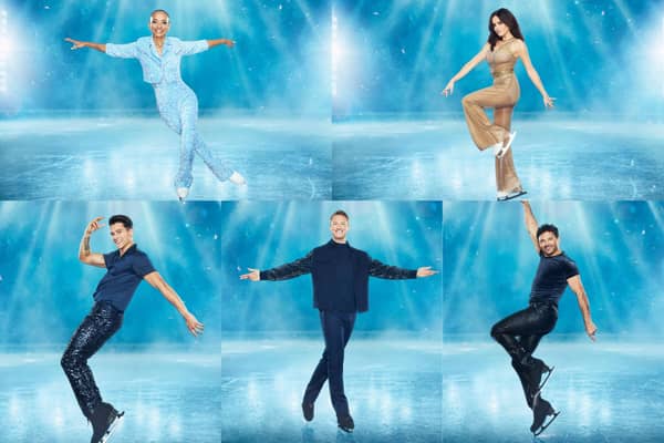Dancing on Ice semi-finalists Adele Roberts, Amber Davies, Miles Nazaire, Mark Rutherford, and Ryan Thomas