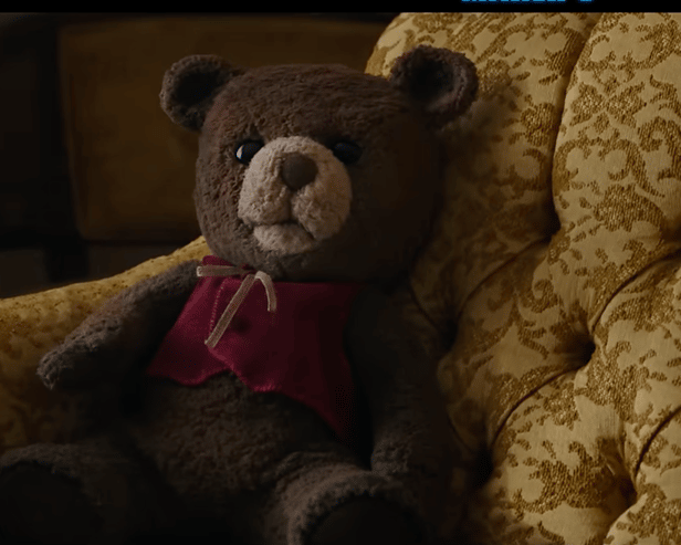 A inconspicuous teddy bear is set to bring some of the horror in the upcoming Blumhouse film, "Imaginary," opening in the UK this week (Credit: Blumhouse)