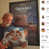 Mark Dodson, who voiced the iconic Mogwai in Gremlins and Salacious Crumb in Star Wars: Return Of The Jedi, has died aged 64. (Credit: Mark Dodson/Instagram)